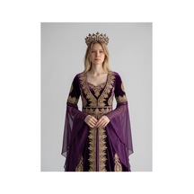 Golden Night Crown-gelin,kına,nişan,söz,after,bride,party Taç Mor - 889679471 Mor