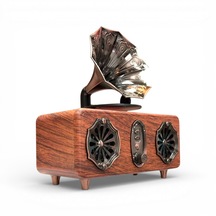 Rt-572a Gramafon Görünüm Ahşap Nostalji Radyo,bluetooth Özellikli, Gramafon Nostaljik Radyo