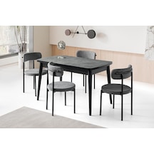 Alfa Mdf Açılır Mutfak Masa Sandalyeli Takım 75 130cm