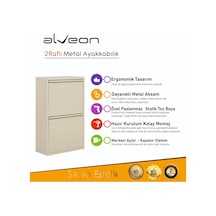 Alv-102 Alveon Metal Ayakkabılık Krem
