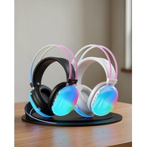Kulak Üstü Kulaklık Kablosuz Rgb Işıklı Bluetooth Uzun Ömürlü