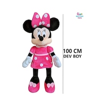 100 Cm. Dev Boy Mickey Minnie Mouse Peluş Oyuncak Fare Mini Miki Maus Pembe