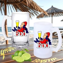 Bud Buzlu Ya Da Buzsuz Bira Bardağı
