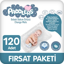 Paddlers Bebek Bakım Örtüsü 60x60 cm – 120 Adet (12 Paket x 10’lu) Yatak Koruyucu Alt Açma Bezi