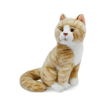 Oturan Kedi Peluş Oyuncak, Bej, 22cm
