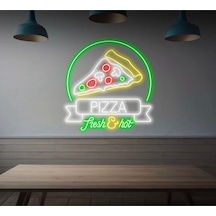 Twins Led Pizza Fresh&hot Yazılı Ve Şekilli Neon Tabela Beyaz Model:model:64793366 Beyaz