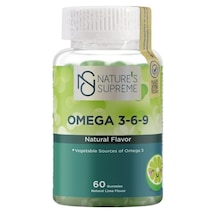 Natures Supreme Vegan Omega 3-6-9 60 Çiğnenebilir Form Yeşil Limo