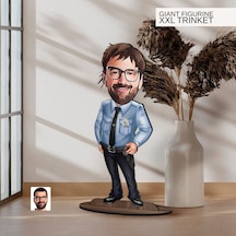 Bk Gift Kişiye Özel Polis Karikatürlü Büyük Boy Ahşap Biblo-1 Arkadaşa Hediye , Sevgiliye Hediye, Kişiye Özel Biblolar Kobitmeyen137539 Bk Gift