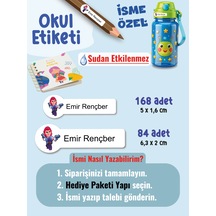 Okul Etiketi Kalem Defter Etiketi Browl Star Özel İsim Yazılabilen Etiket - 252adet
