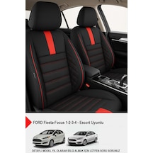 Oniks Füme Oto Koltuk Kılıfı Ford Focus-fiesta-escort Uyumlu Kırmızı