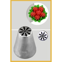 Paslanmaz Çelik Krema Sıkma Torbası Ucu Şanti Torbası Ucu,1çiçek