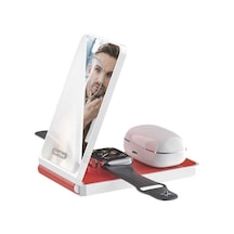 Go Des GD-WL766 Magnetik Wireless Hızlı Şarj Özellikli 4 in 1 Şarj İstasyonu 30W - ZORE-267375 Siyah