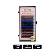 Ocean 0.07c Natural Kıvrım Renkli Mix Soft Eyelash Doğal İpek Kirpik 16'lı