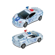Işıklı Sesli Sürtmeli Polis Arabası Oyuncak Polis Sirenli Pilli Sürtmeli Polis Ekip Arabası 15cm.
