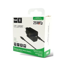 My2 Tec 2'si 1 Arada Şarj Seti Apple iPhone Uyumlu 15 Samsung Huawei Xiaomi Oneplus Usb-c İçin Şarj Kablosu Siyah 25w 3a 100cm