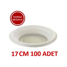 Plastik Tabak 17 Cm Kullan At Tabak 1 Paket 100 Adet 17 Cm