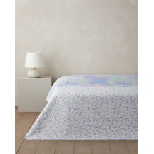 Viola Bloom Çift Kişilik Çok Amaçlı Örtü 200x220 Cm Mor
