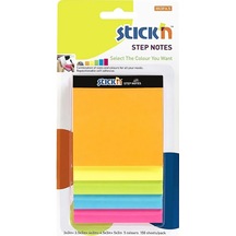 Stick'n 21423 Yapışkanlı Not Kağıdı 76x76 150 Yaprak Neon 5 Renk