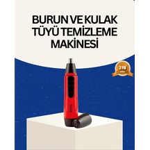 Buğz Raks Kırmızı Tüy Temizleme Cihazı Kulak Burun Pilli Ergonomik