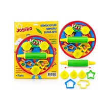 Kids Ve Kids Play-dough K-500 Oyun Hamuru Seti Sofralı Merdane Hamur Kalıpları Sofra Model Masa Çok Renkli