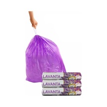 3 Rulo Büzgüllü Çöp Torbası Lavanta Kokulu 60 Lt 65x70 Cm