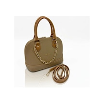 Just Polo Kadın Zincir Detaylı Lüks El Ve Omuz Çantası Shopper Ebat : 25x22 Cm Vizon 18821582