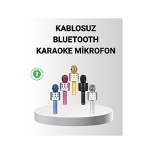 Bluetooth Karaoke Mikrofon - Yüksek Ses Kalitesi, Yankı Efektli, Uzun Ömürlü Pil