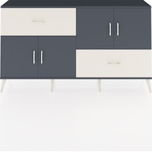Arges Konsol 3 Raflı 2 Çekmeceli 4 Kapaklı 176x30x99 Antrasit-ant Antrasit-antrasit/aytaşı