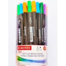 Rubenis Fineliner Çift Uçlu 13 Renk 50 Li Paket