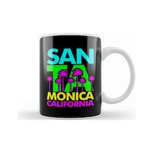 Santa Monica Bright Palm Trees Kupa Bardak Porselen Karışık