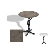 Çipa 1003 Döküm Ayak Yuvarlak Masa Çap 60cm - Werzalit, Wermodin Ve Allzalit Tabla - Halong Çok Renkli