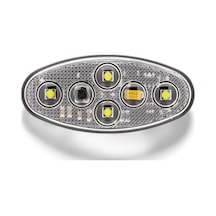 Sbef4w 12v/24v 4 Led'li Beyaz Elips Çakar Lamba 160 Flaş/dk, 3m Bantlı Montaj, Su Geçirmez