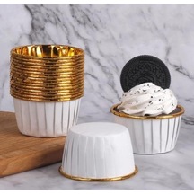 Cupcake/muffin /suffle Kek Kapsülü Beyaz 50 Li Yeşil