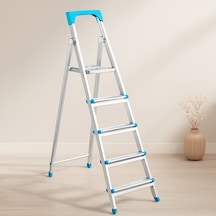 4+1 Basamaklı Metal Merdiven 105 Cm 120 Kg -