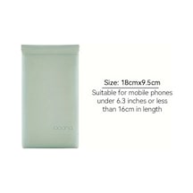 Chuangyinshop Yeşil Suni Deri Telefon Kılıfı Çok Amaçlı Küçük Eşya Cebi Dijital Aksesuar Çantası