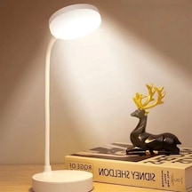 Yuvarlak Usbli Dokunmatik 3 Kademeli 360 Derece Özel Göz Korumalı Led Lityum Masa Lambası Çok Renkli