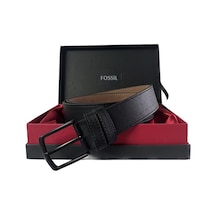 Fossil Siyah Suni Deri 4 Cm Erkek Kemeri-130cm Siyah