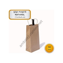 Şişe Poşeti Natural 12x36x7cm