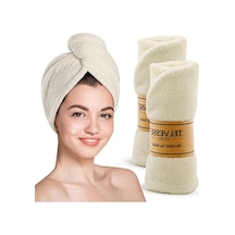 Mikrofiber Saç Havlusu, 2'li Set, Banyo Ve Plaj İçin