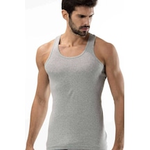3 Adet Tutku Ribana Spor Erkek Gri Atlet 0118 Çok Renkli