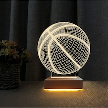 Hediyelik Basketbol Tasarımlı 3d Led Gece Lambası