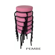 Tabure(Siyah Ayaklı) (6 Adet) - Mutfak Balkon Tabur...