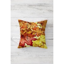 Happy Autmn Sonbahar Yaprakları Gizli Fermuarlı Kırlent Kılıfı Koltuk Yastık Kılıfı Takım 4adet , Sarı-kahverengi 45 X 45 50 x 22