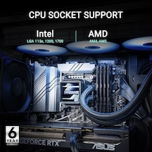 Asus Prıme Lc 360 Argb Sıvı Soğutucu Özel Tasarlanmış Cpu Temas Alanı Ve Kanatçıklı Kanallara Sahip Sonsuz Ayna Lens Seçenekleri Olan Su Bloğu, Önceden Monte Edilmiş Argb Fanlar Ve Aura Aydınlatma