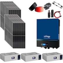 Güneş Enerjisi Solar Paketi 11kva İnverter 550 Watt Güneş Paneli 48v 100 Amper Lityum Akü