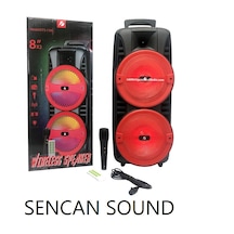 Torima Bluetooth Hoparlör Mikrofonlu 8 Inc Kablosuz Hoparlör Kts-1745 Siyah - Sencan Sound