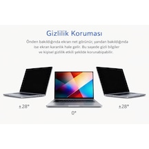 16 İnç Laptop Ve Notebook İle Uyumlu Gizlilik Filtresi Privacy Screen Anti-spy Film 34.5x21.6cm Yan Açı Karartma Göz Koruma Anti Glare Uv Koruma Parmak İzi Önleyici Pet Ekran Koruma 16 İnç