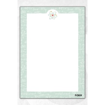A5 Bloknot Çizgisiz Defter - 50 Yaprak - Memopad - Notepad - Not Defteri - Not Kağıdı Yeşil Yeşil