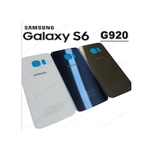 Samsung Uyumlu Galaxy S6 Sm-g920 Arka Kapak Pil Kapağı Mavi