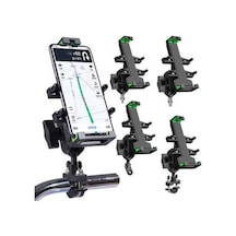 Wondernest A02 Motosiklet Cep Telefonu Navigasyon Braketi, Anti-şok Alüminyum Alaşımlı Raf Dikiz Aynası Modeli Siyah